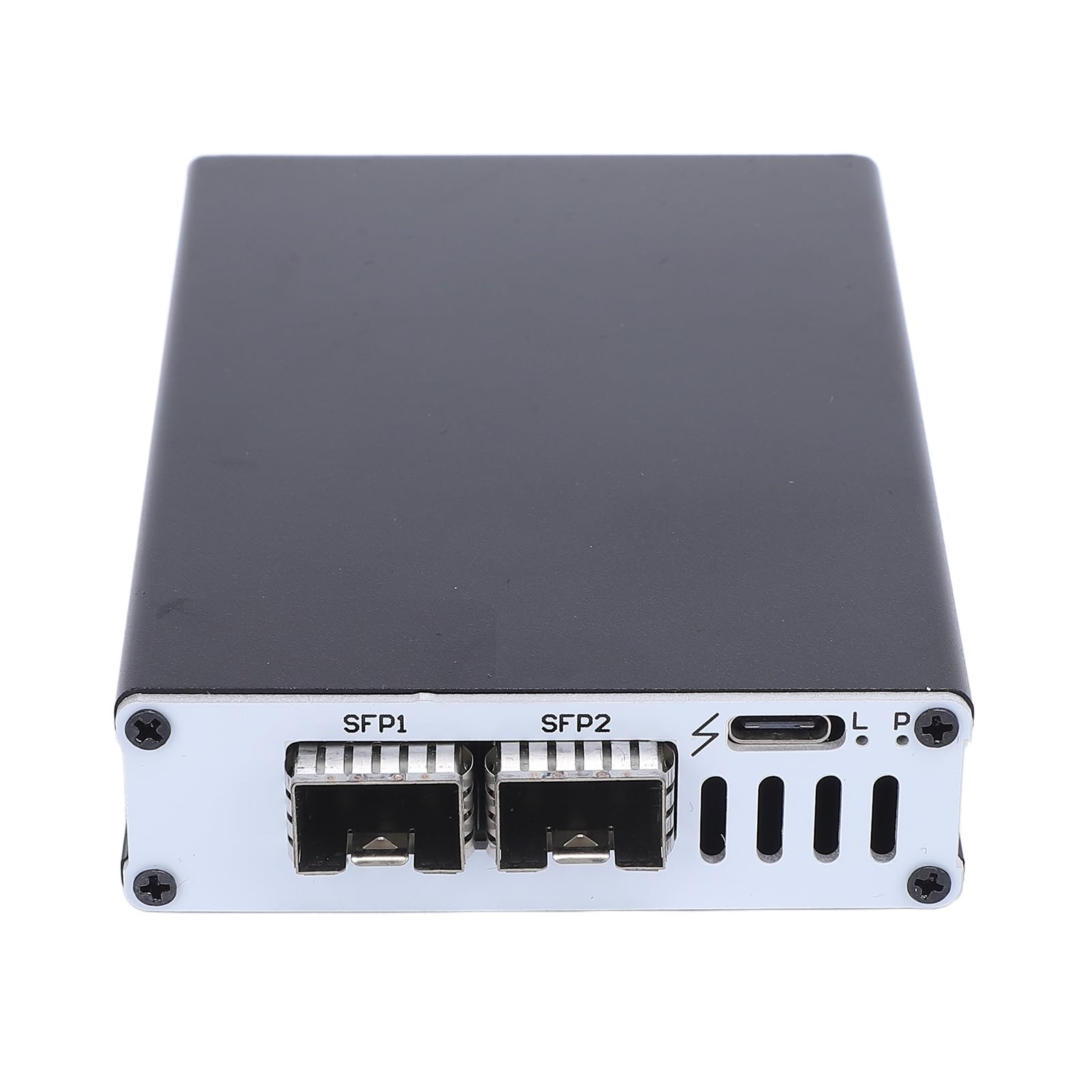 POENVFPO Scheda di rete 25G, interfaccia ottica SFP, Plug and Play portatile in lega di alluminio, per sistemi OS X (doppia porta)