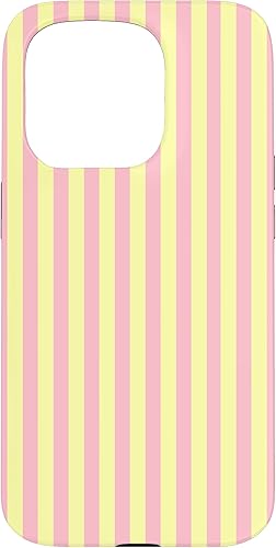Miniatura 13 de Funda para iPhone 13 con rayas verticales de color amarillo pastel y rosa