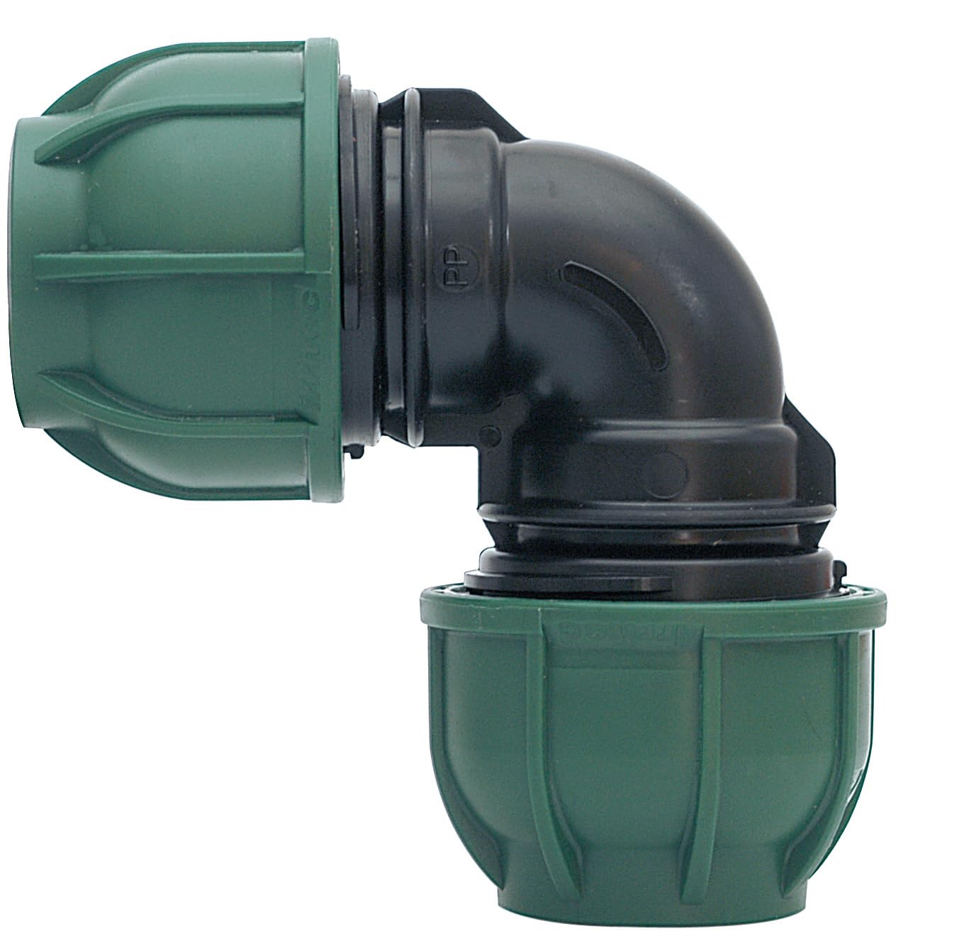 Codo de 90° PP, Polipropileno de 63 mm Para Instalaciones de Agua y Riego, Presión Máxima 10 Bar