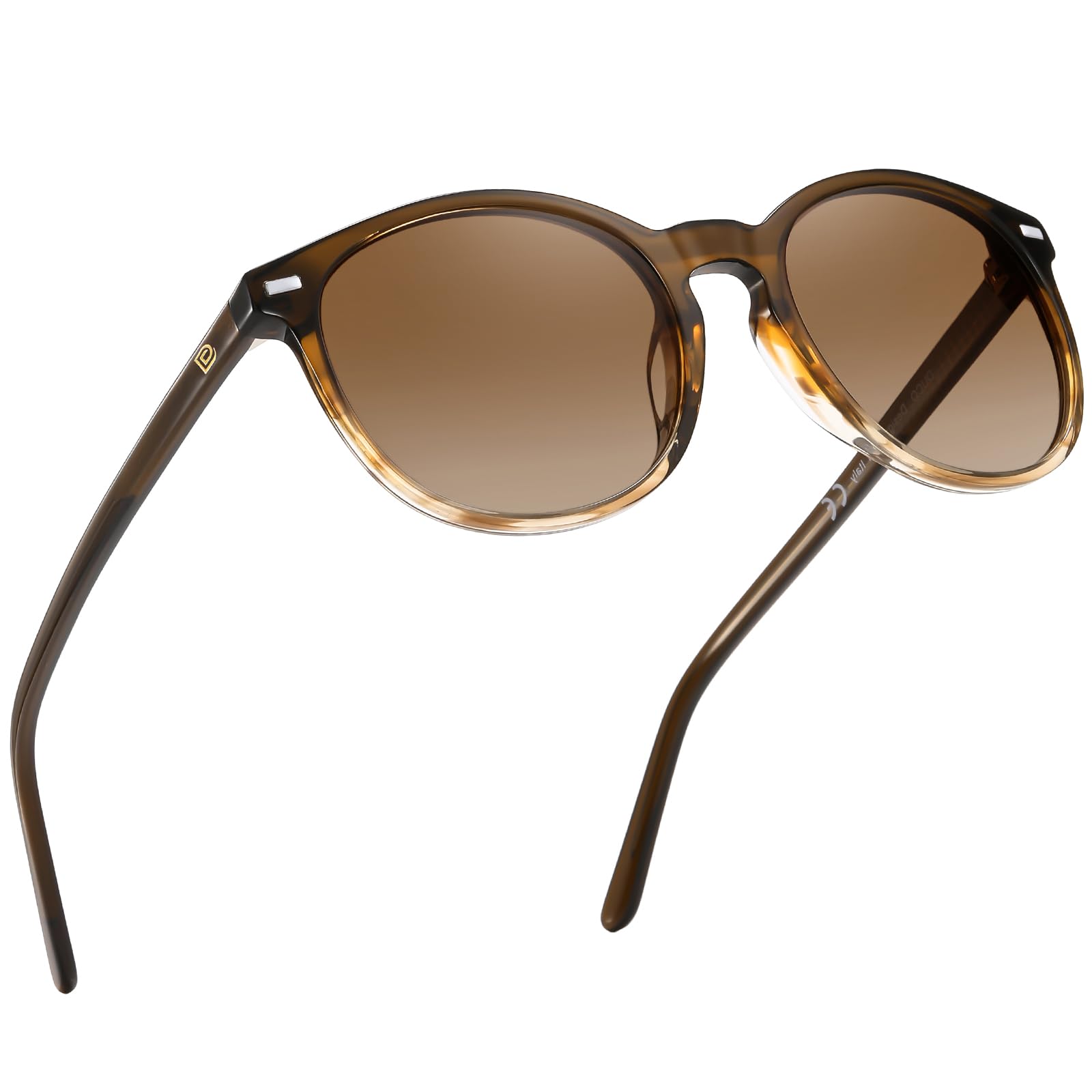 DUCO Retro Polarisierte Damen Sonnenbrille Vintage UV400 Schutz Sonnenbrillen Leichtgewicht Acetat Rahmen 1230