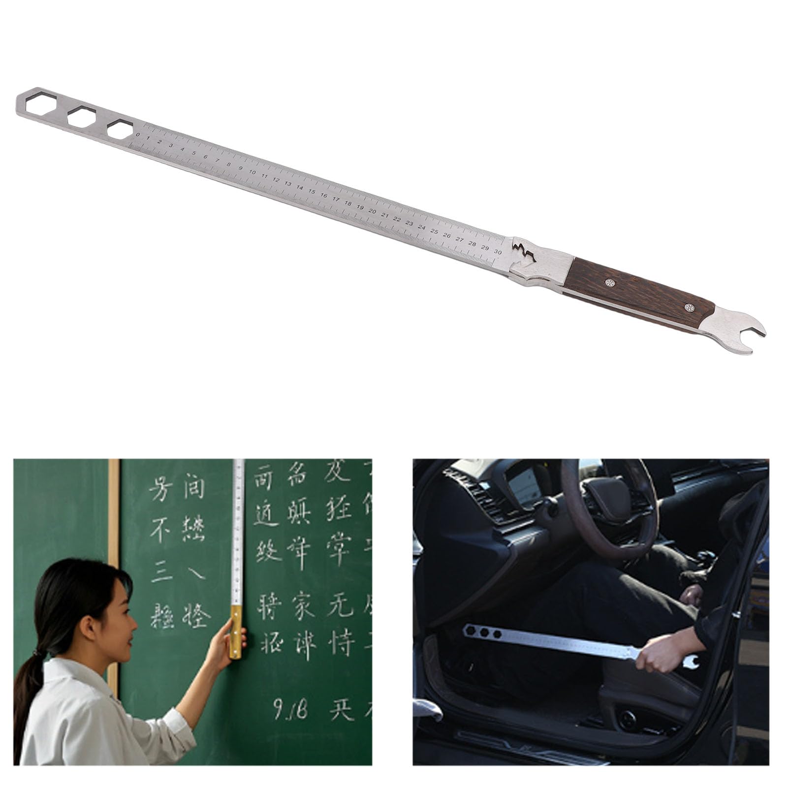 Righello in Metallo, Righello in Acciaio Inossidabile per Misurazione, Strumento Resistente da 0 a 30 Cm, Ideale per Ingegneri e Architetti
