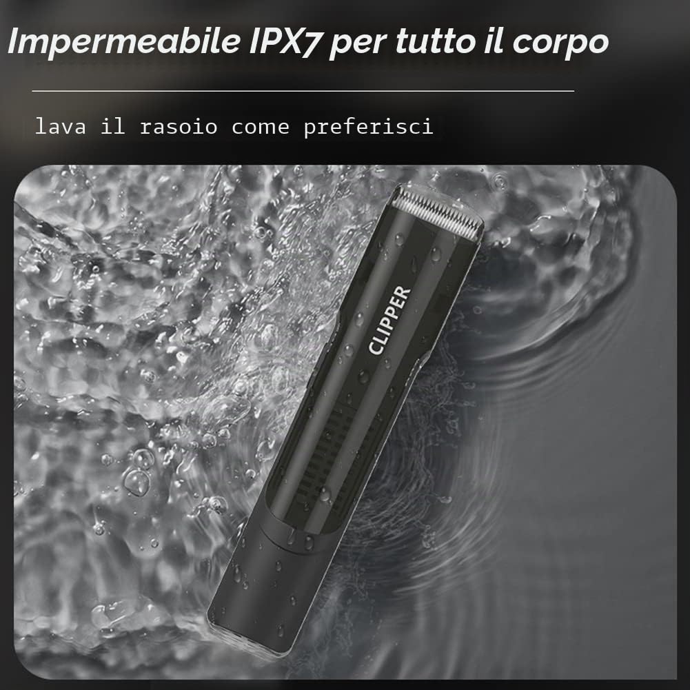 Tagliacapelli professionale da uomo, senza fili, con potente aspirazione dei capelli, impermeabile, ricaricabile per barba, peli del viso, peli del viso