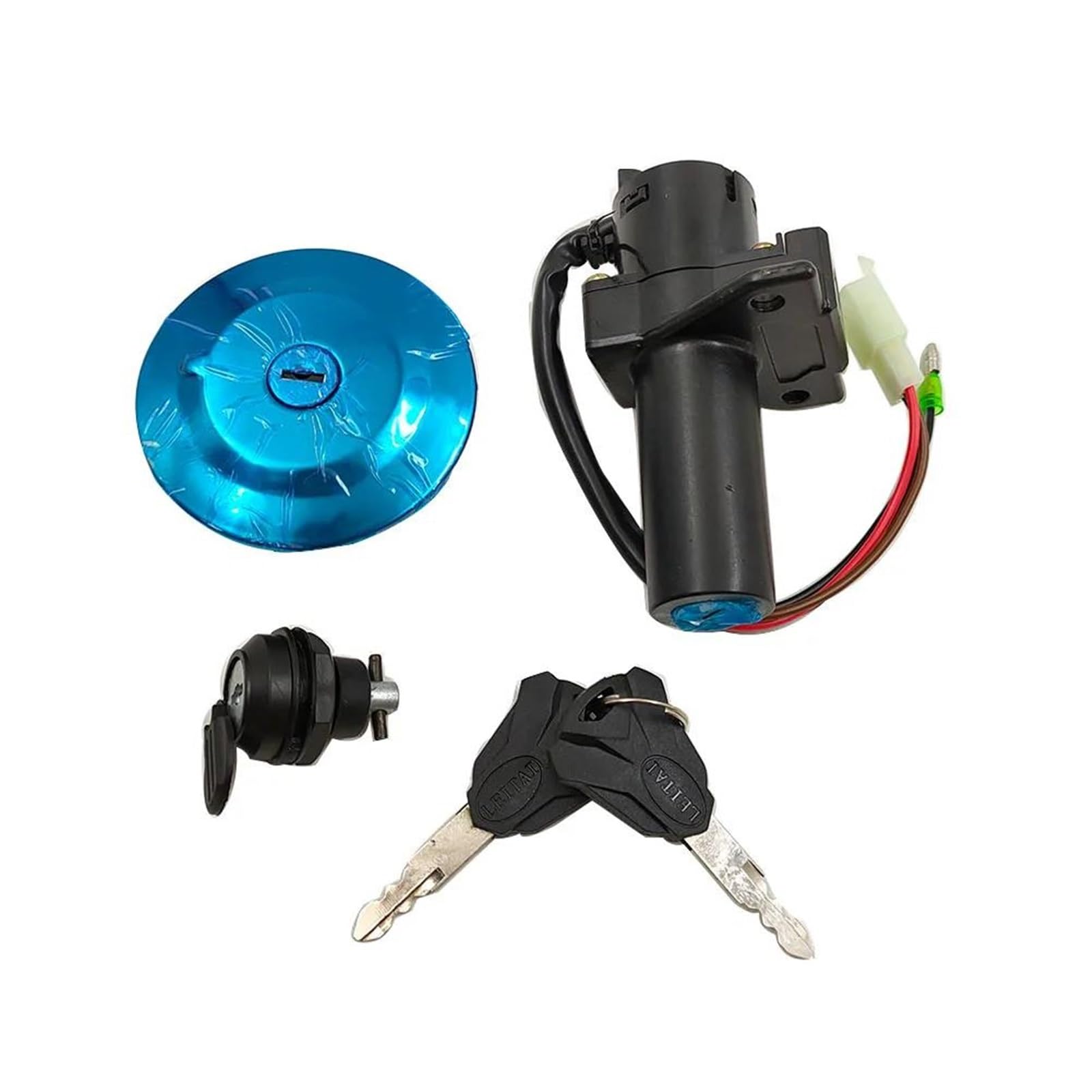 Kit bouchon de réservoir moto Yamaha YBR 125 robuste serrure selle 4 fils