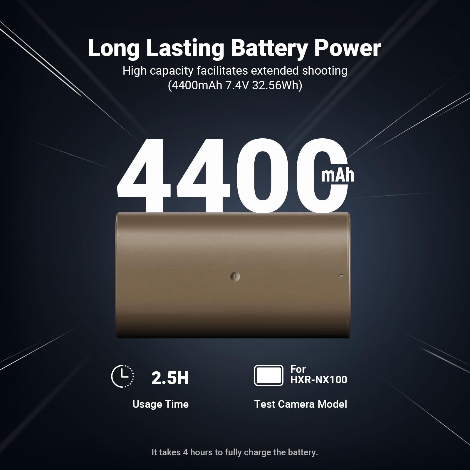 NEEWER 4400 mAh NP-F750 akumulator zastępczy USB C do Sony NP-F550 F750 F950