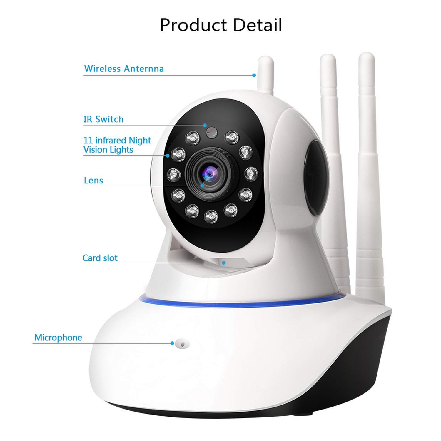 Favone MultipleXR3 V380 Pro Smart WiFi Wireless HD CTV Security Camera | Night Vision | Two-Way Audio | Up to 64 GB microSD Card Slot 4