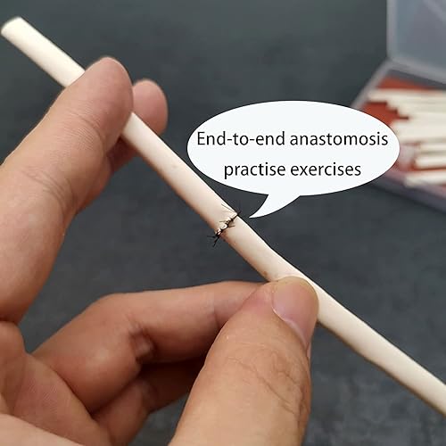 Miniatura 3 de DKULMN Kit completo de práctica de sutura, herramienta de entrenamiento de anastomosis vascular quirúrgica de microscopía, kit de práctica utura