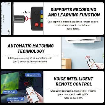 IR Blaser HOVCEH Smartphone IR Remote Control Cyberplex Hacker Tool Hacker Gadgets Smart Remote Control Cyberplex Hacking Tools for Air Conditioning TV DVD STB (Type L)