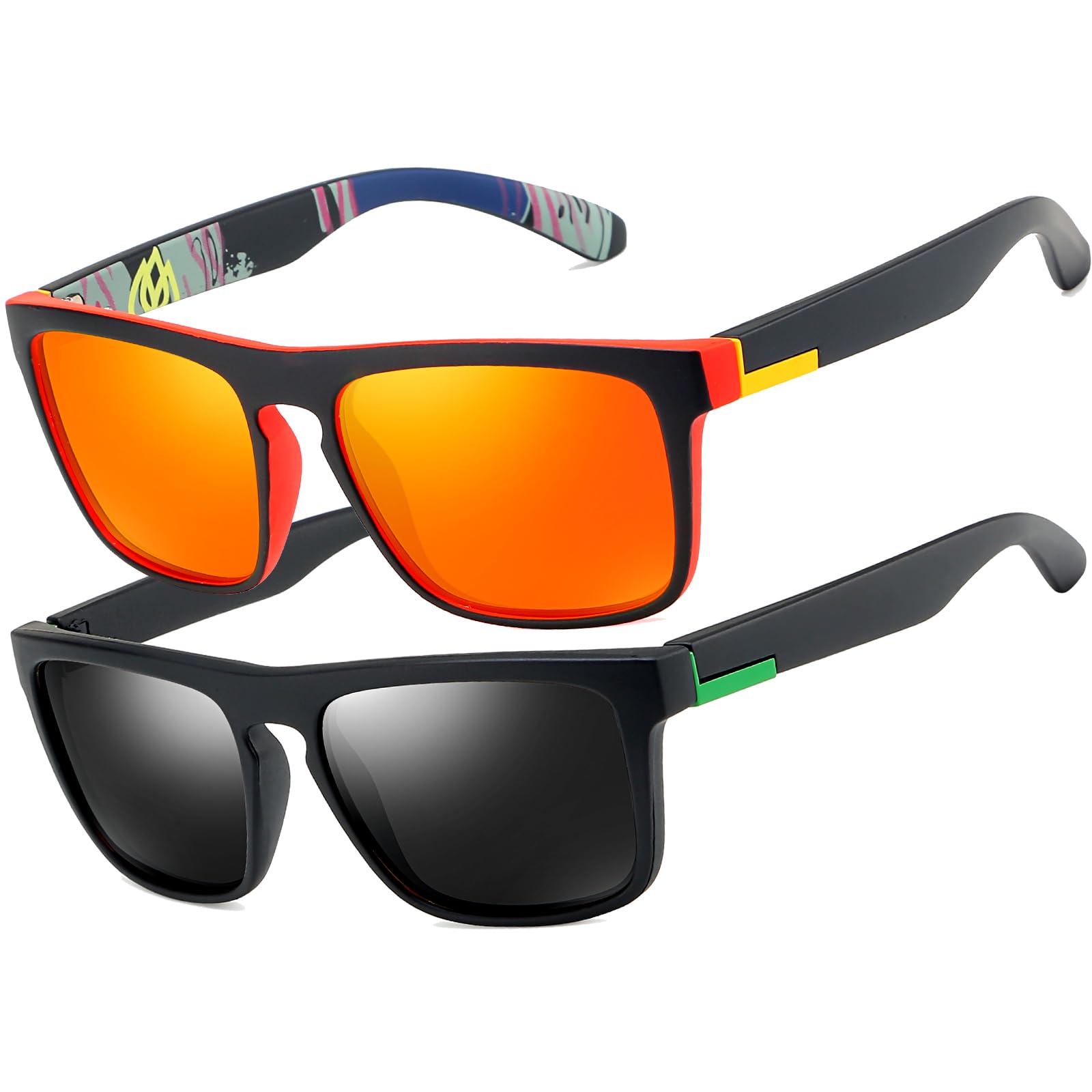 LEDING&BEST Polarisierte Sonnenbrille Herren Damen,Fahren,Angeln,Radfahren,Wandern/Vintage-Brille Outdoor-Sportarten Strand UV-Schutz Sonnenbrillen