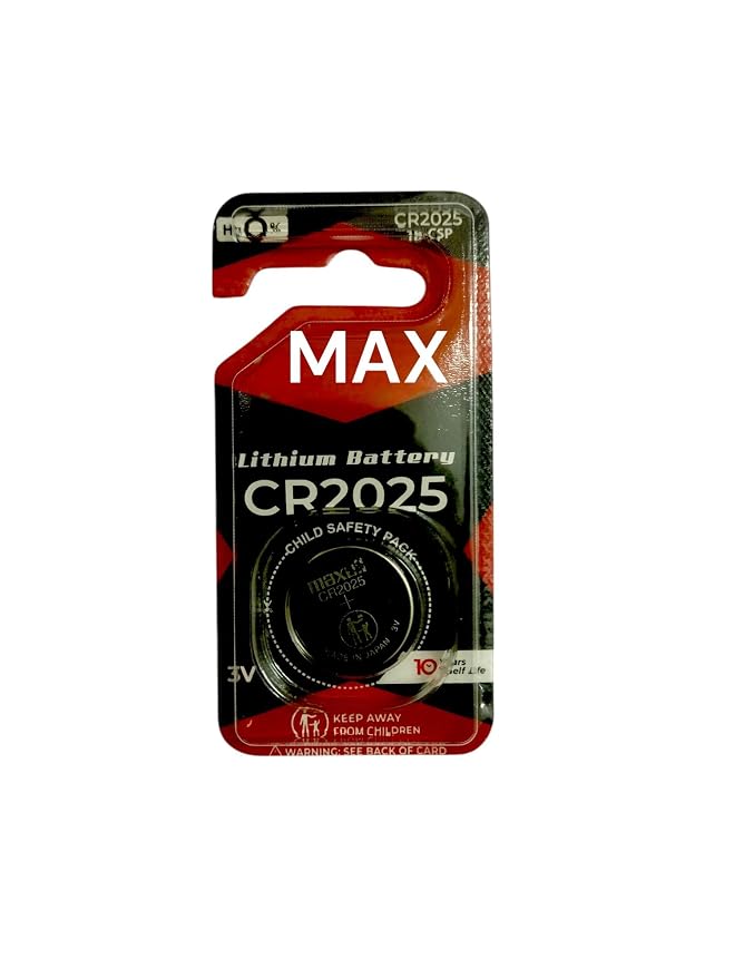 CR2025 3V Battery for CMOS, CAR Keys and Toys Pack of 1 (ORIGENAL MAXE...) Made in Japan