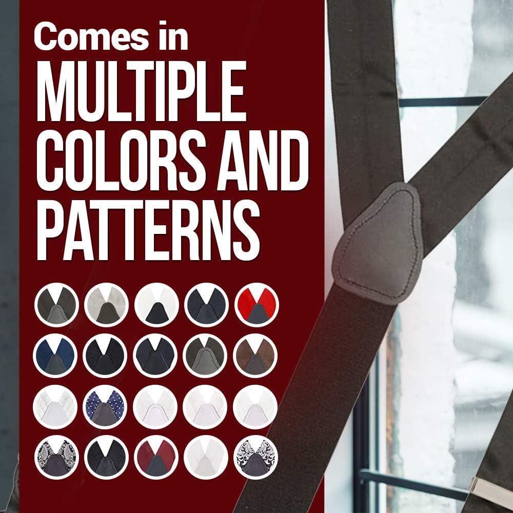 HOLD'EM 100% Silk Suspenders For Men Y-Back Button End Made in USA – Many Colors and Designs - Image 6