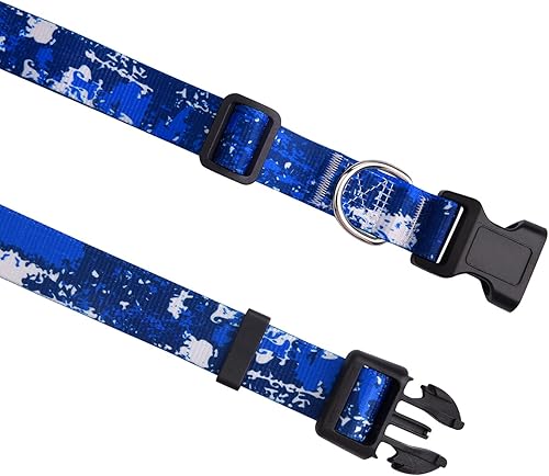 Miniatura 8 de Juego de collar y correa para perros medianos, collar suave y cómodo para mascotas para perros pequeños, medianos y grandes, patrón floral para