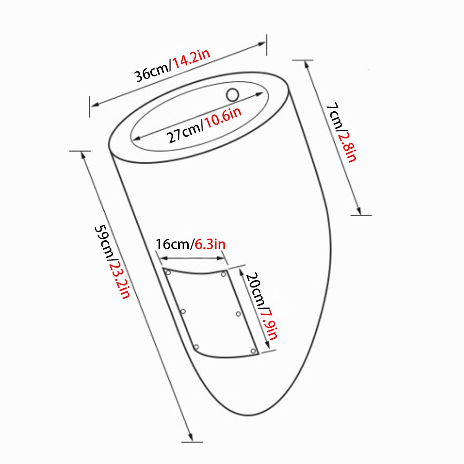 OTQEFTN 304 Stainless Steel Urinal, Men's Urinal Troughs with Sensor Flush Valve, High-Efficiency Flushing Urinal for Commercial Public Toilets, for Home/Hotel/Bar/Airport