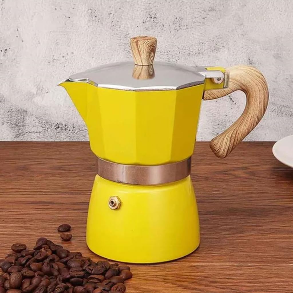 Caffettiera da 3/6 tazze da 150/300 ml con manico resistente al calore