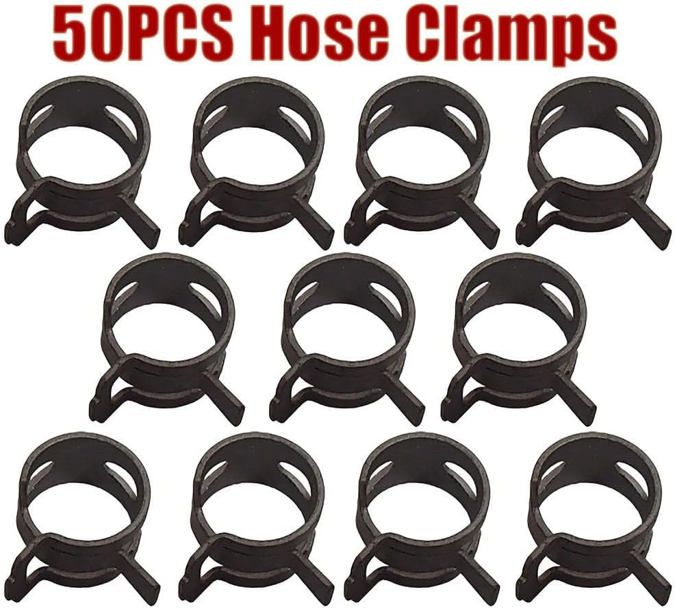 Morsetti per Tubi Flessibili, 50 Fascette stringitubo, for Tubo Carburante, for Acqua, for Aria, Clip a Molla M6-M20, M13(50pcs M15)