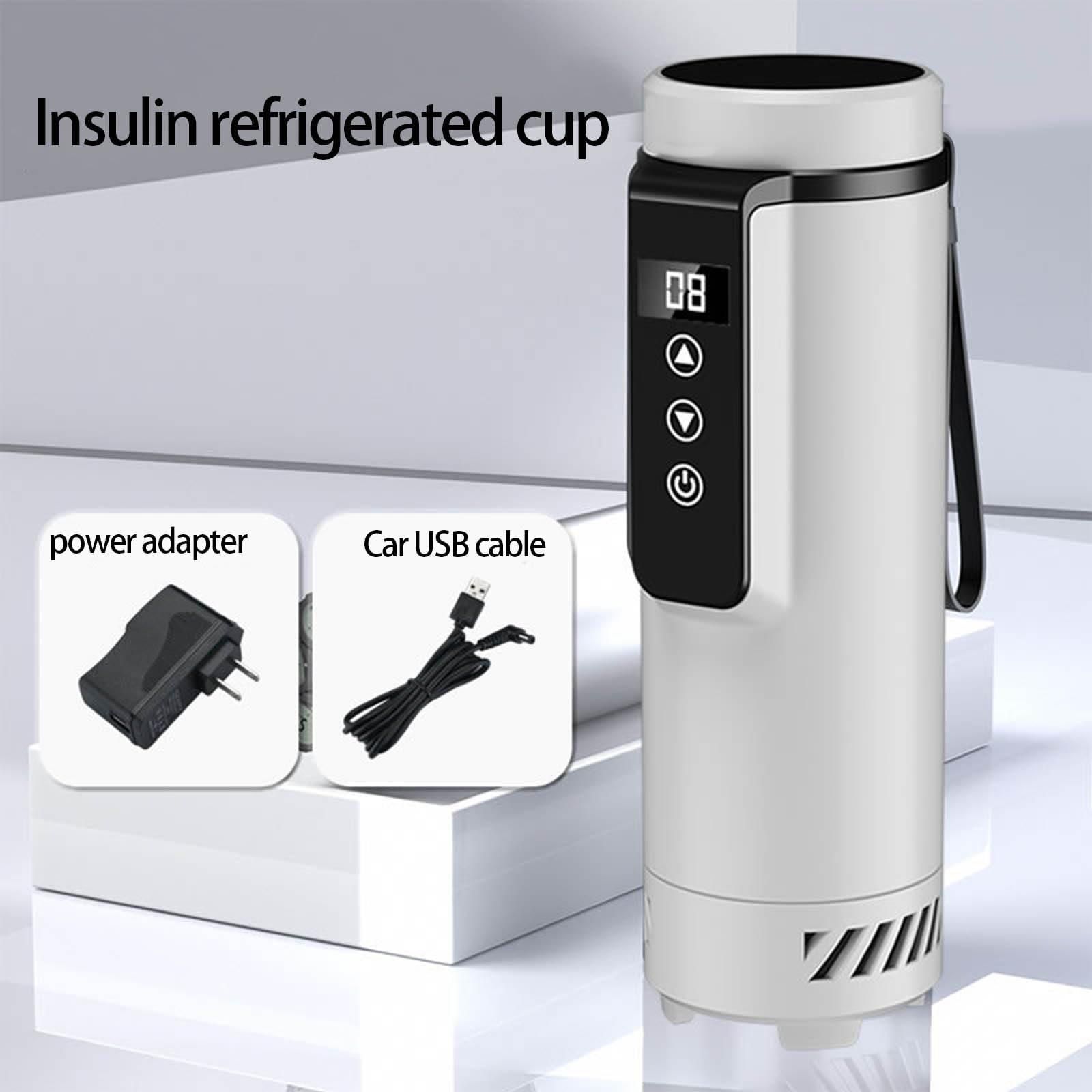 Custodia di refrigerazione diabetica sottile ricaricabile USB ricarica display temperatura in tensione per conservazione insulina trasportabile tazza di refrigerazione