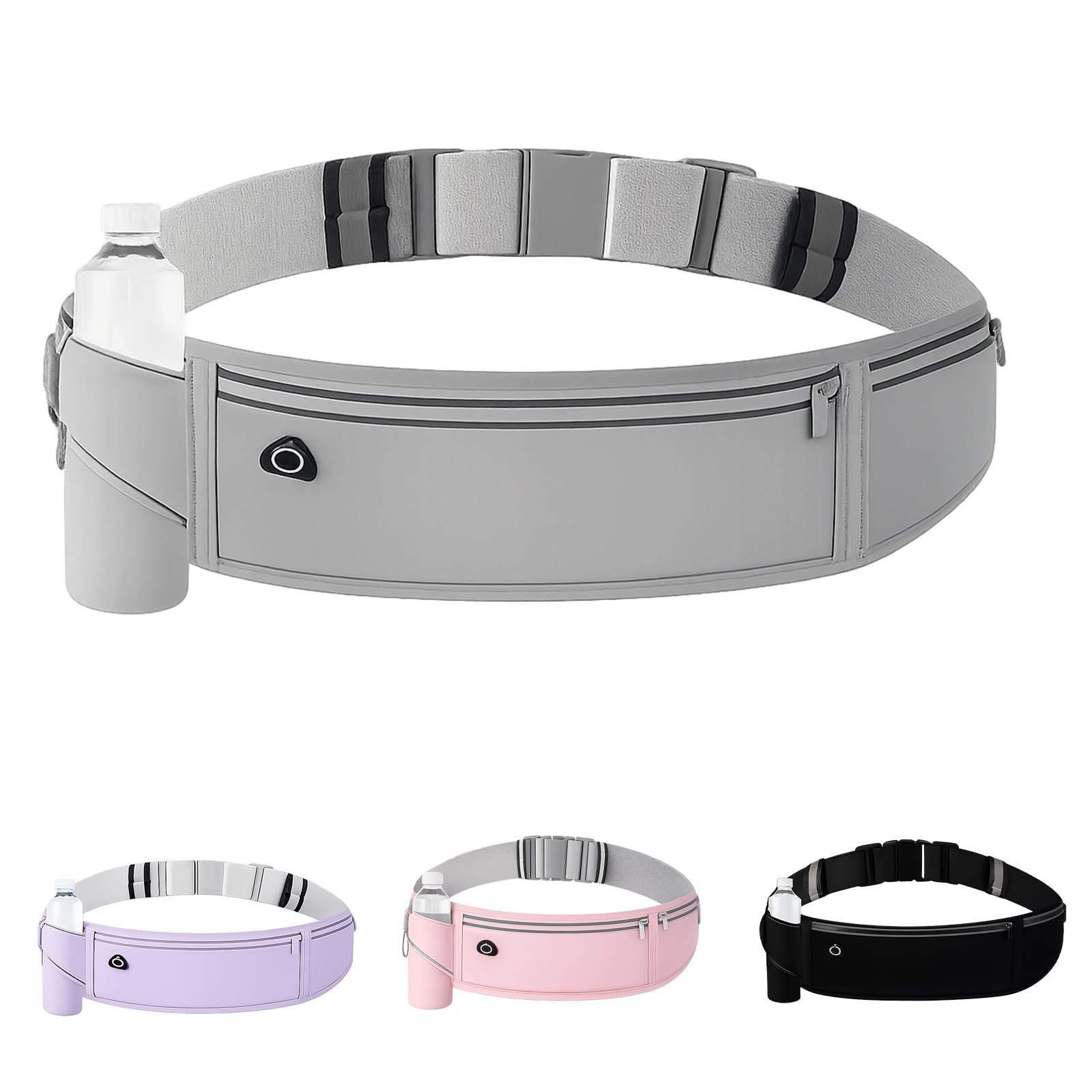 Running Belt with Water Bottle Holder, Water-Resistant