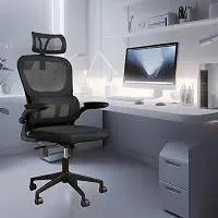 Cadeira de Escritorio Ergonomica com Suporte Lombar Com Estofado de Tela Mesh Inclinavel Ajustavel TOTUS LIFE