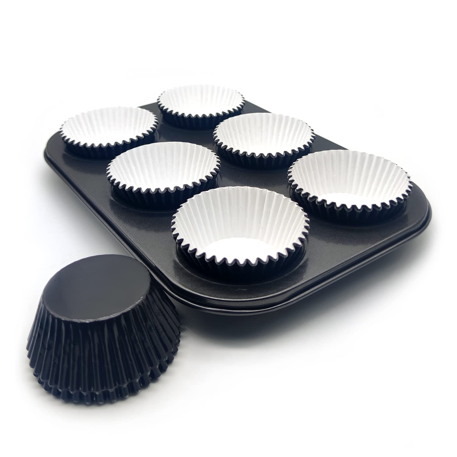 Schwarze Cupcake-Förmchen, 160 Stück – Backförmchen Aus Fettdichtem Papier | Für Muffins, Partys & Bäckereien