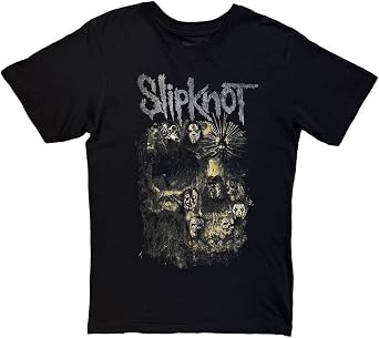 Slipknot Mens Skull Group T-Shirt Black