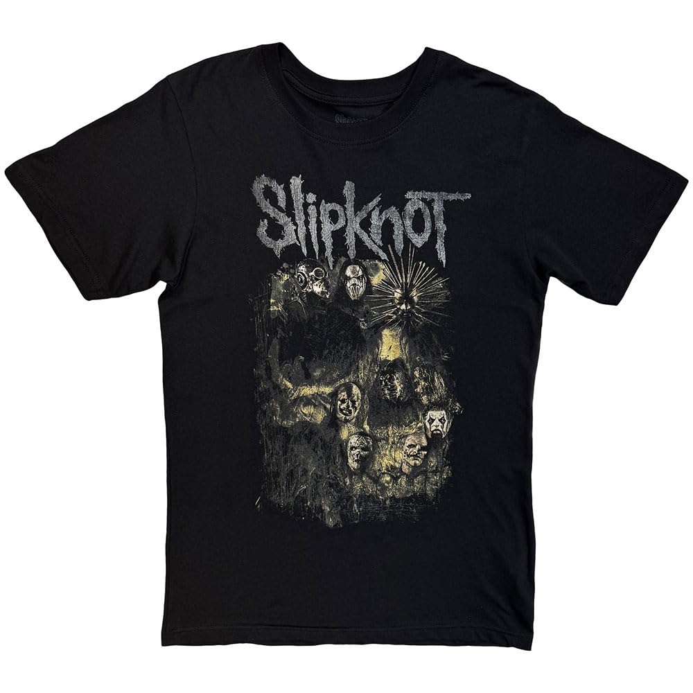 Rockoff Trade Slipknot Skull Group T-Shirt, Black, Small - S