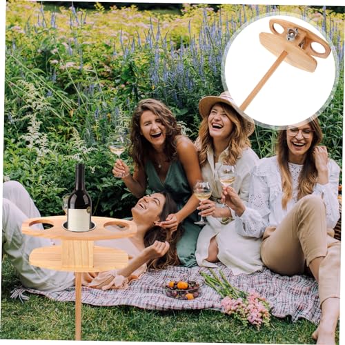 Table extérieure de camping avec porte-bouteille pour pique-nique - 6