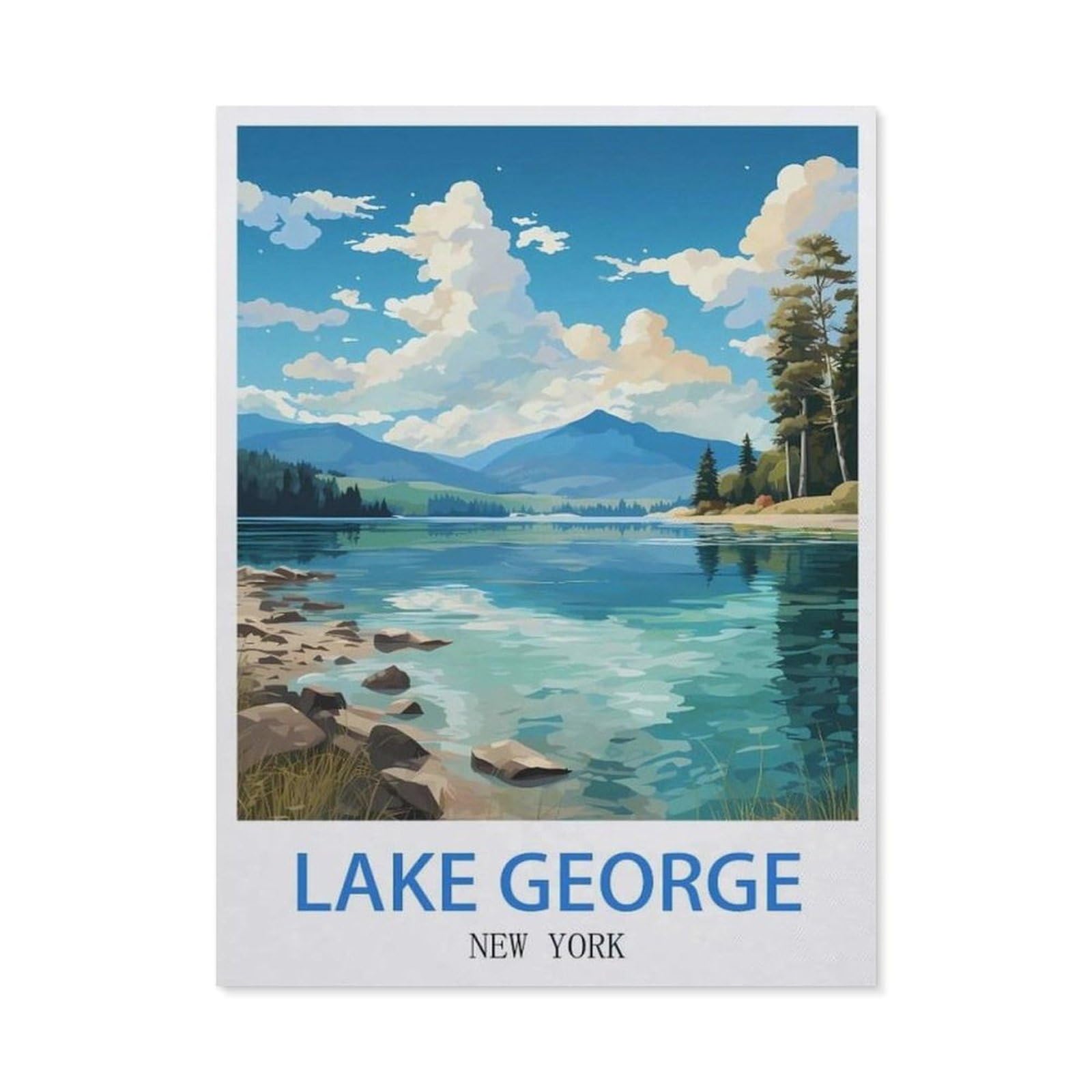 BEAYODKP 5D DIY Diamond Painting kit，Lake George New York（40 x 50 cm）