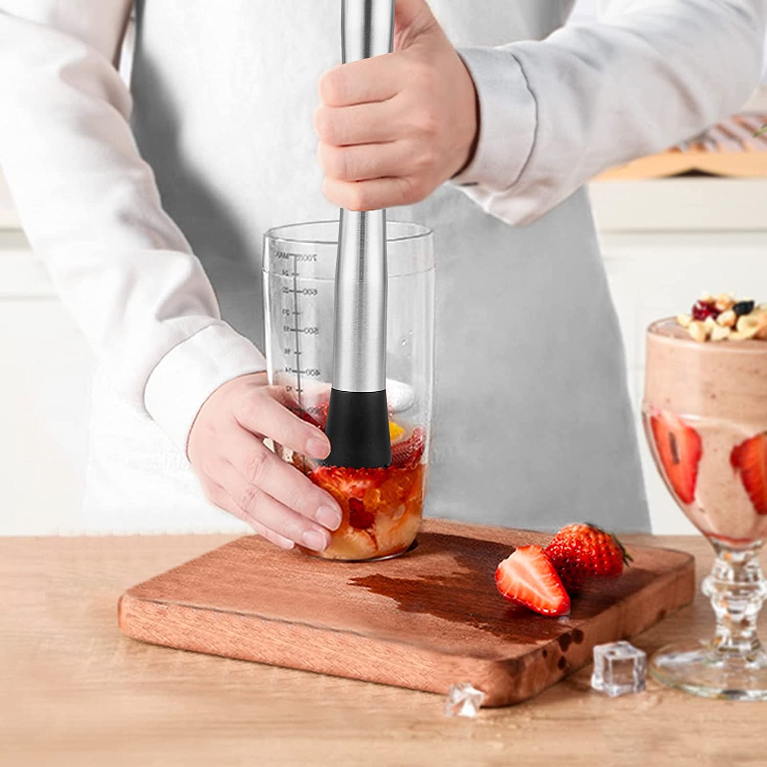 Pilon à Cocktails En Acier Inoxydable De 20 Et 25 Cm, Style