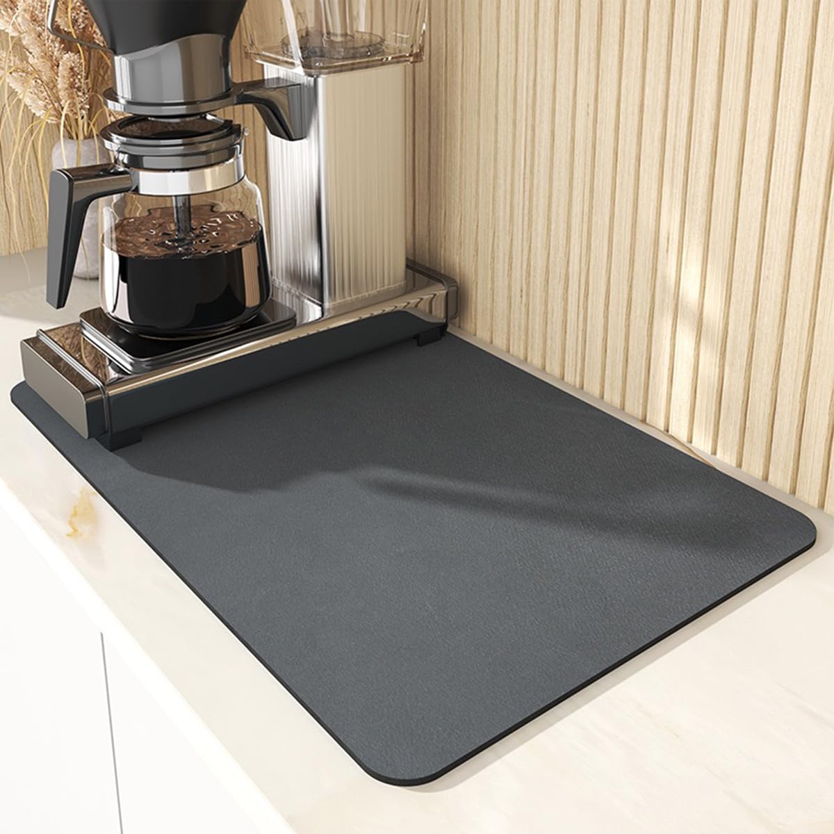 Tappetino In Silicone Per Macchina Da Caffè - Antiscivolo, Resistente Al Calore, Con Bordi Alti 40x50 Cm