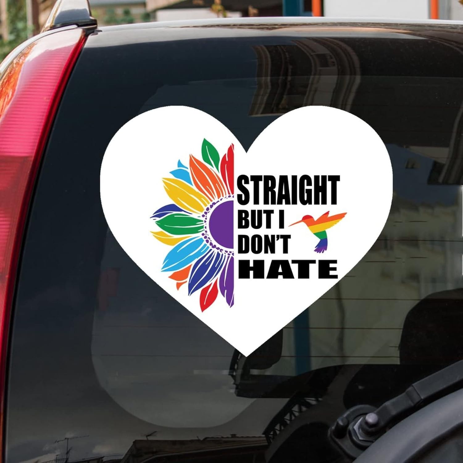 Swavecat Pride Month Parade Car Decal Sticker Straight Sunflower Rainbow