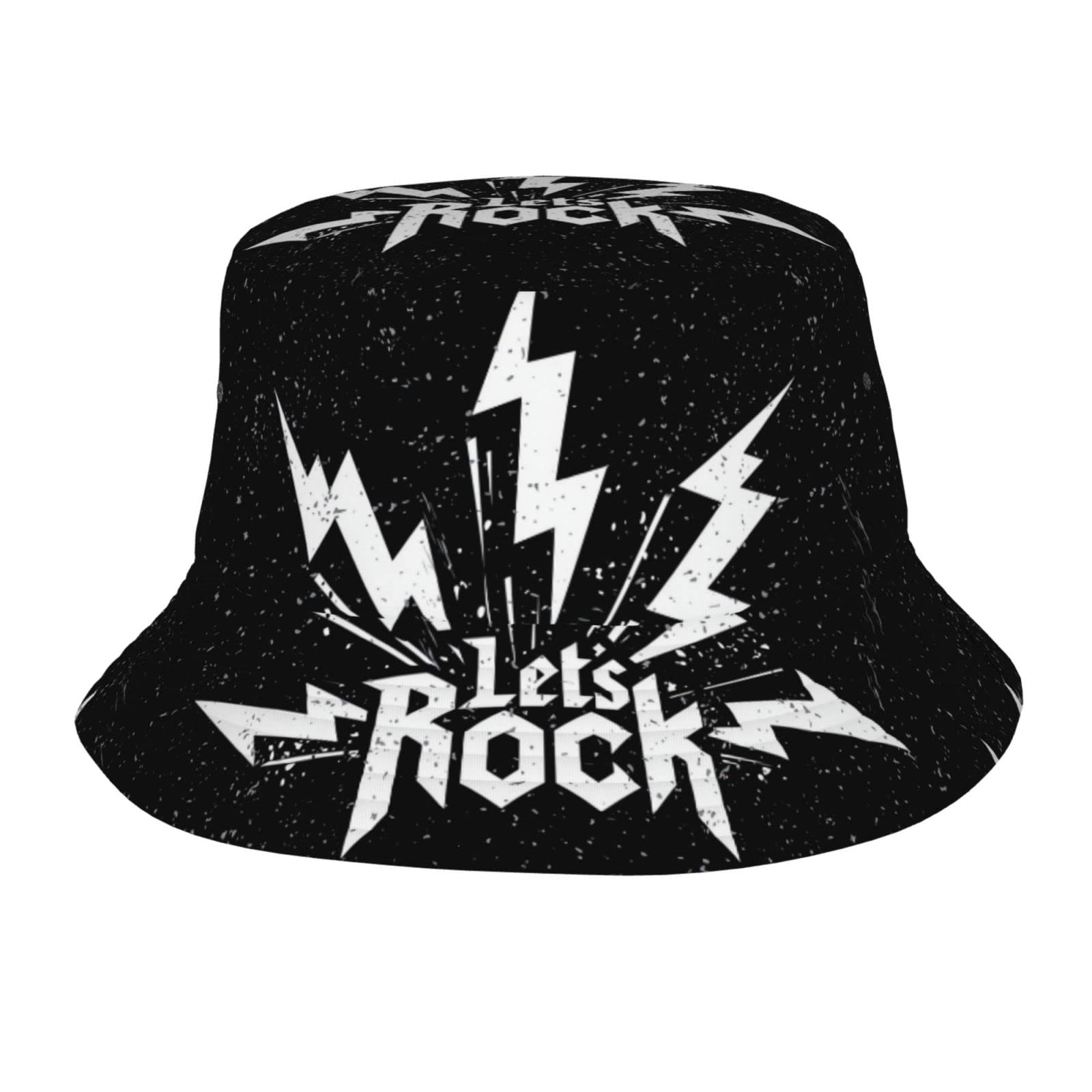 Gerrit Unisex Heavy Metal Rock And Roll 08 Heavy Metal Bucket Hat Rock And Roll Print Sunhat Packable Summer Outdoor Fisherman Hat For Women And Men