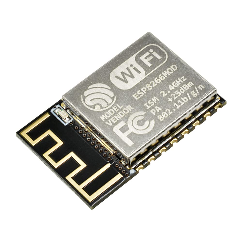 TECNOIOT 2 Unidades ESP-12F ESP8266 Módulo WiFi Serie Con Placa Adaptadora – Mejor Señal Y Más Estable Que El ESP-12
