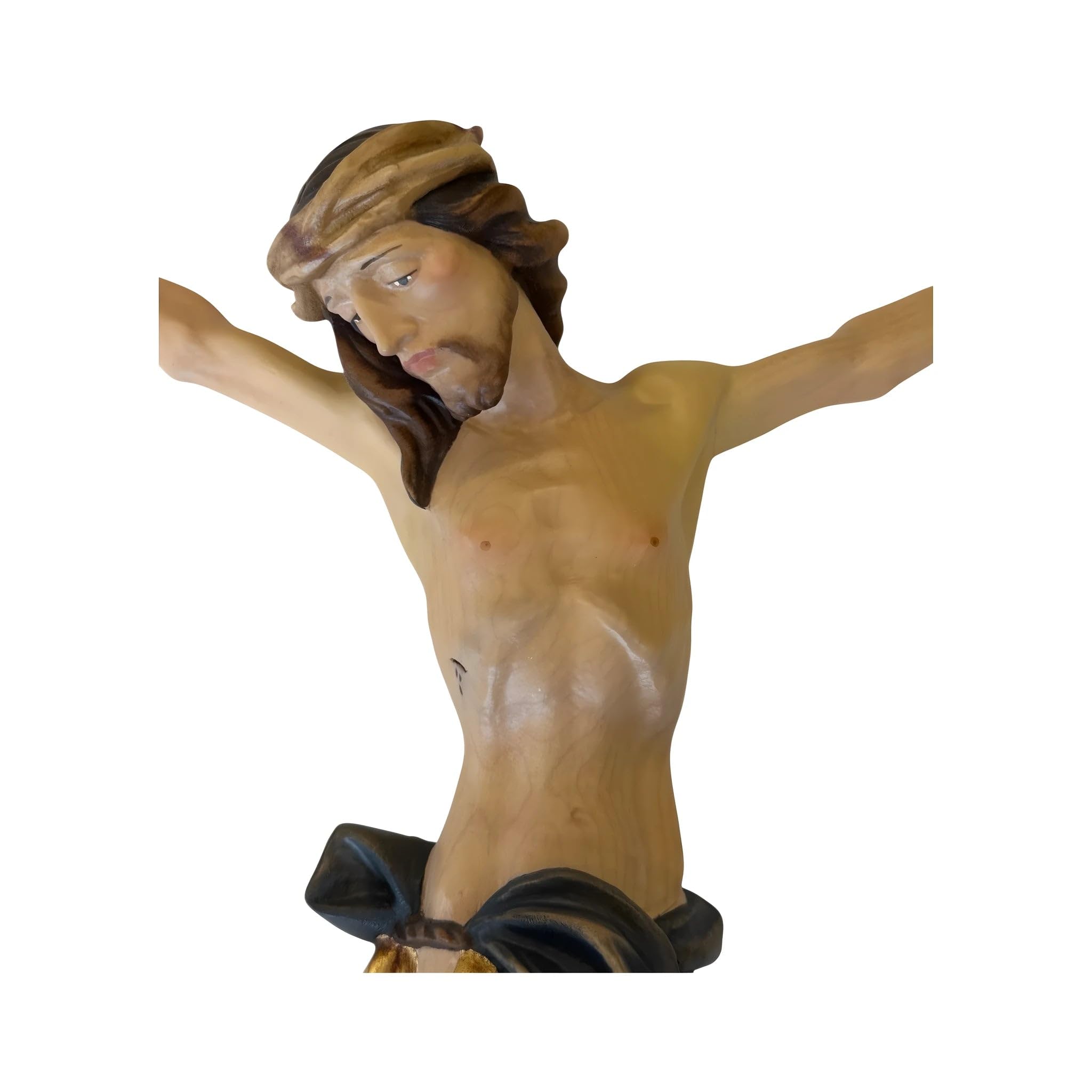 Dolfi | Jezus Ciało Chrystusa wykonane z drewna 12 cm | Ręcznie malowane w Val Gardena | Artykuł religijny