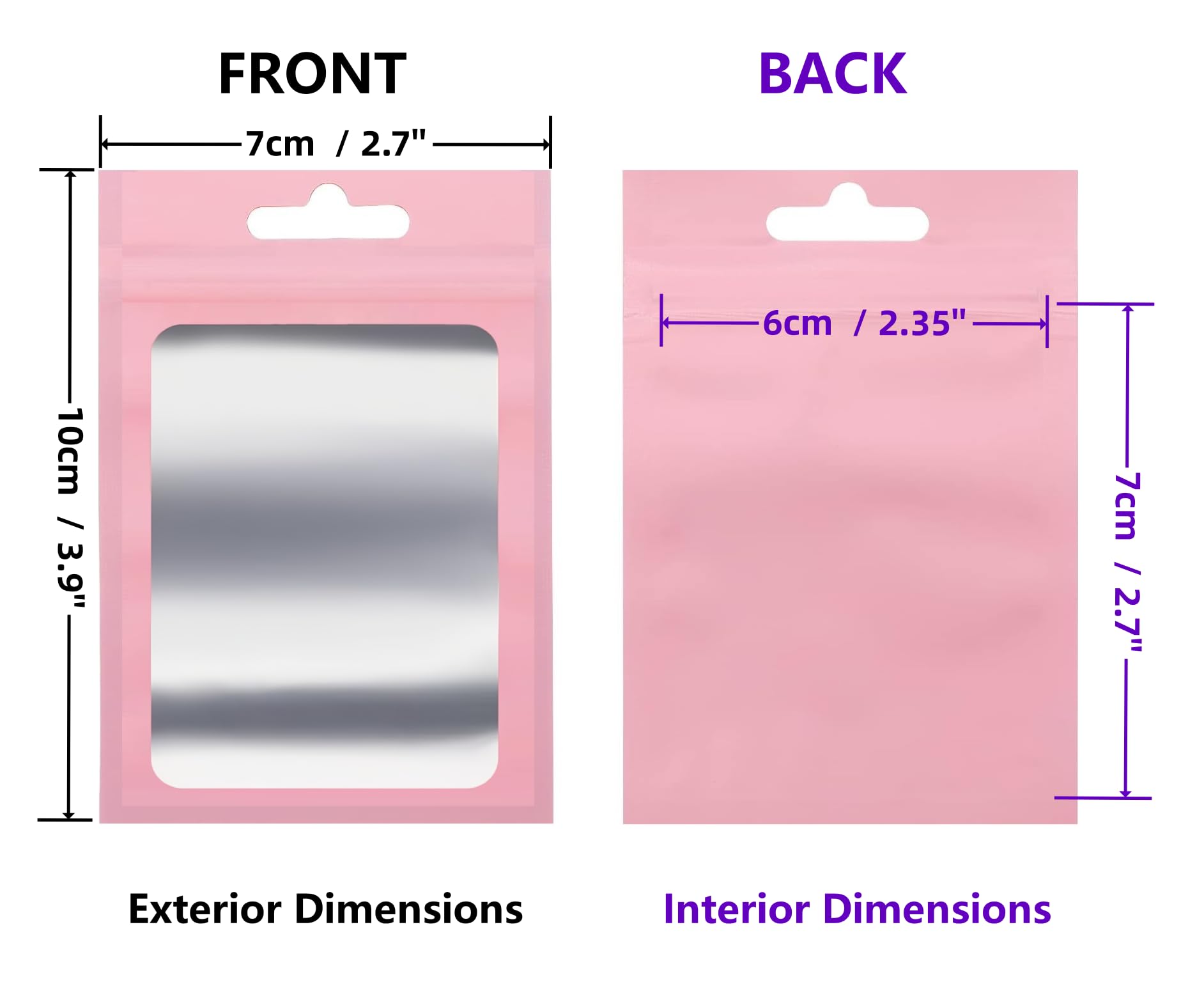 Produktbild von Rimiko 100 Druckverschlussbeutel 7x10 Cm – Mylar-Folienbeutel, Blau/transparent, Für Lebensmittel Und Proben
