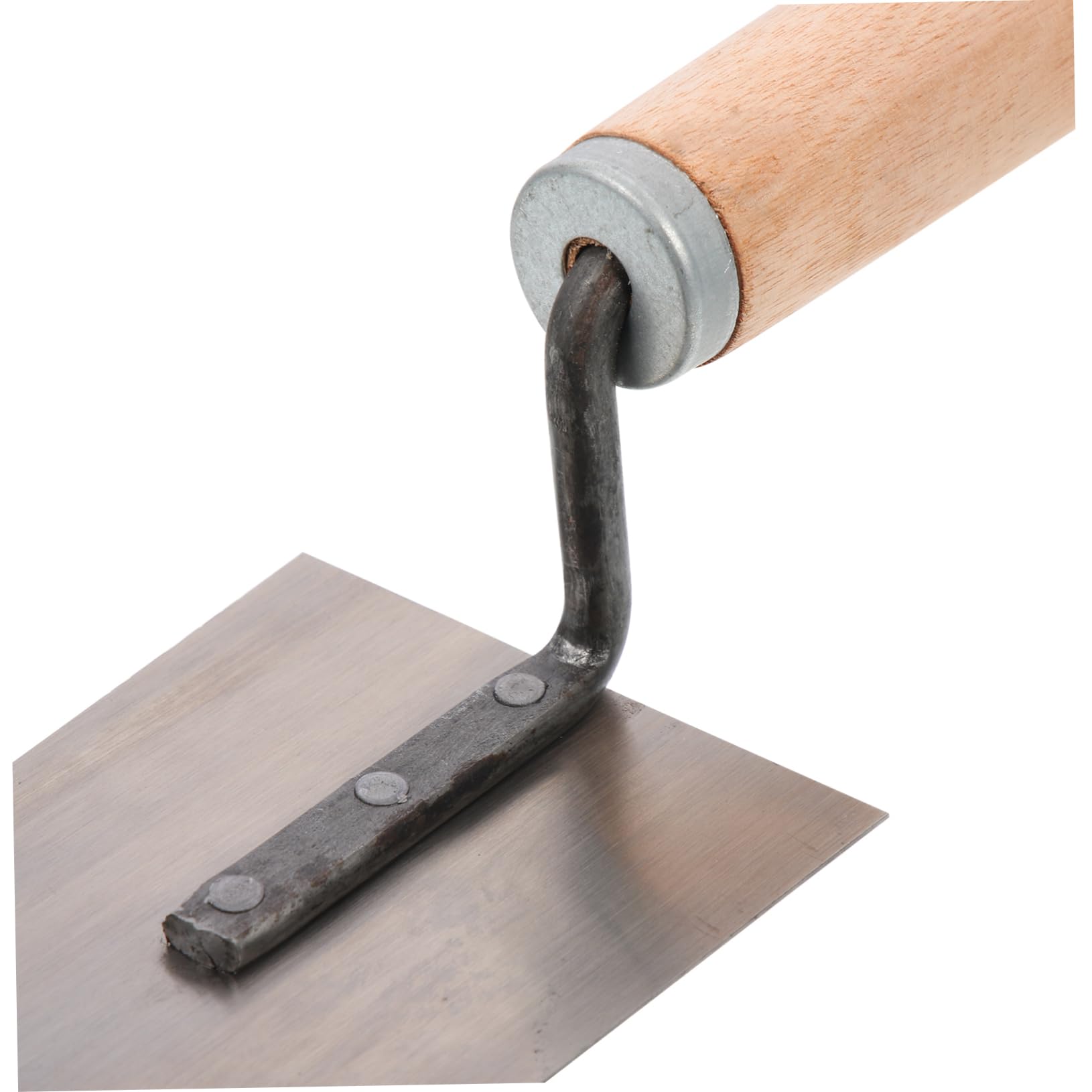 Lurrose Lot de 5 Truelles à Plâtre Inoxydables Manche en Bois, Spatules de Finition pour Ciment et Maçonnerie, Outil Professionnel pour Nivellement et Pose Carrelage, Usage Chantier et Construction