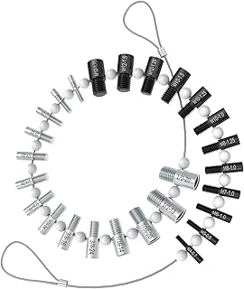 CKE Nut & Bolt Thread Checker (Inch & Metric) - 26 Male/Female Gauges,Stainless Steel - 14 Inch & 12 Metric