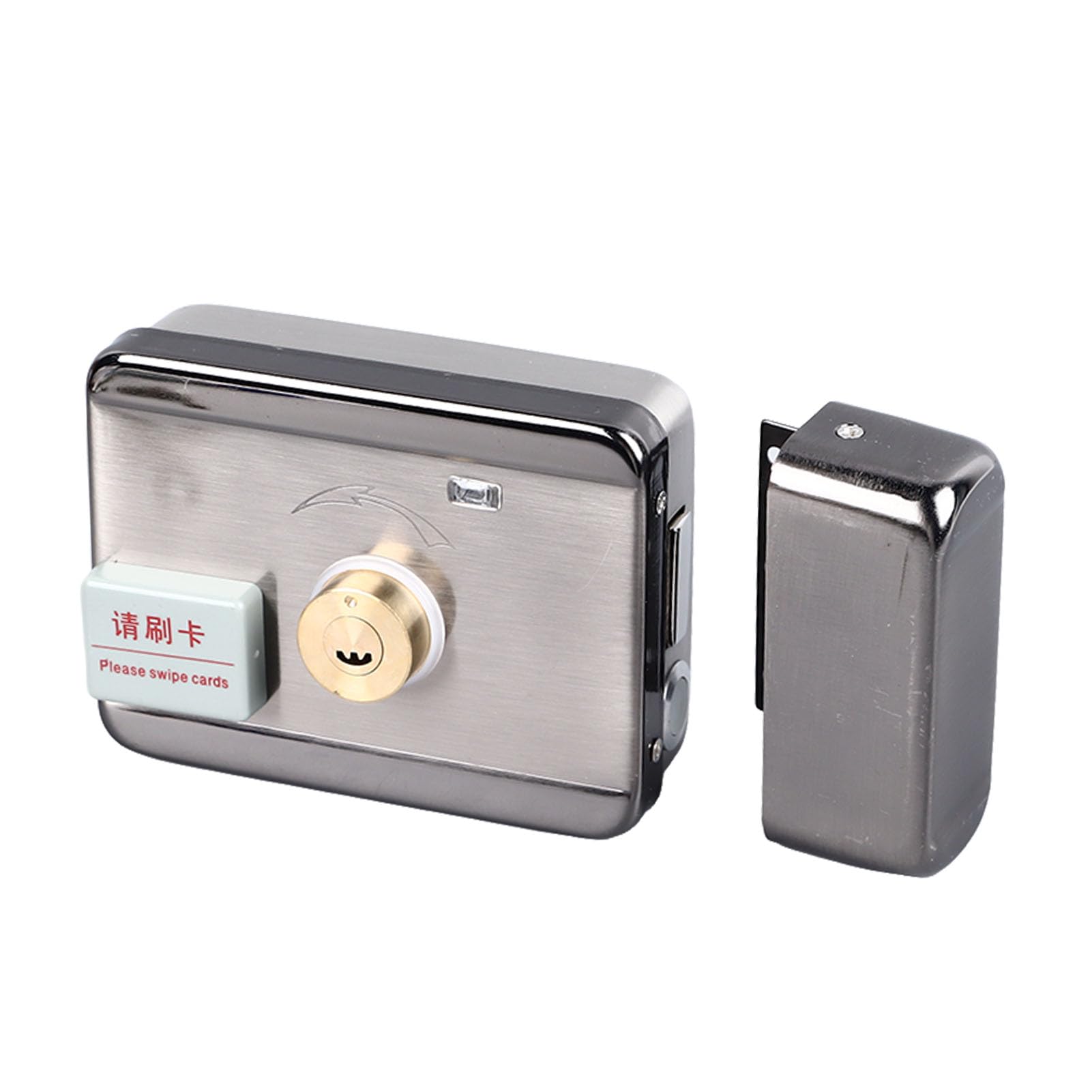 Cerradura Electrónica con Control Remoto, Cerradura de Puerta Inteligente Electrónica, Cerradura con Tarjeta de Identificación, Estructura Integrada, Sin Cableado, Doble Cabezal