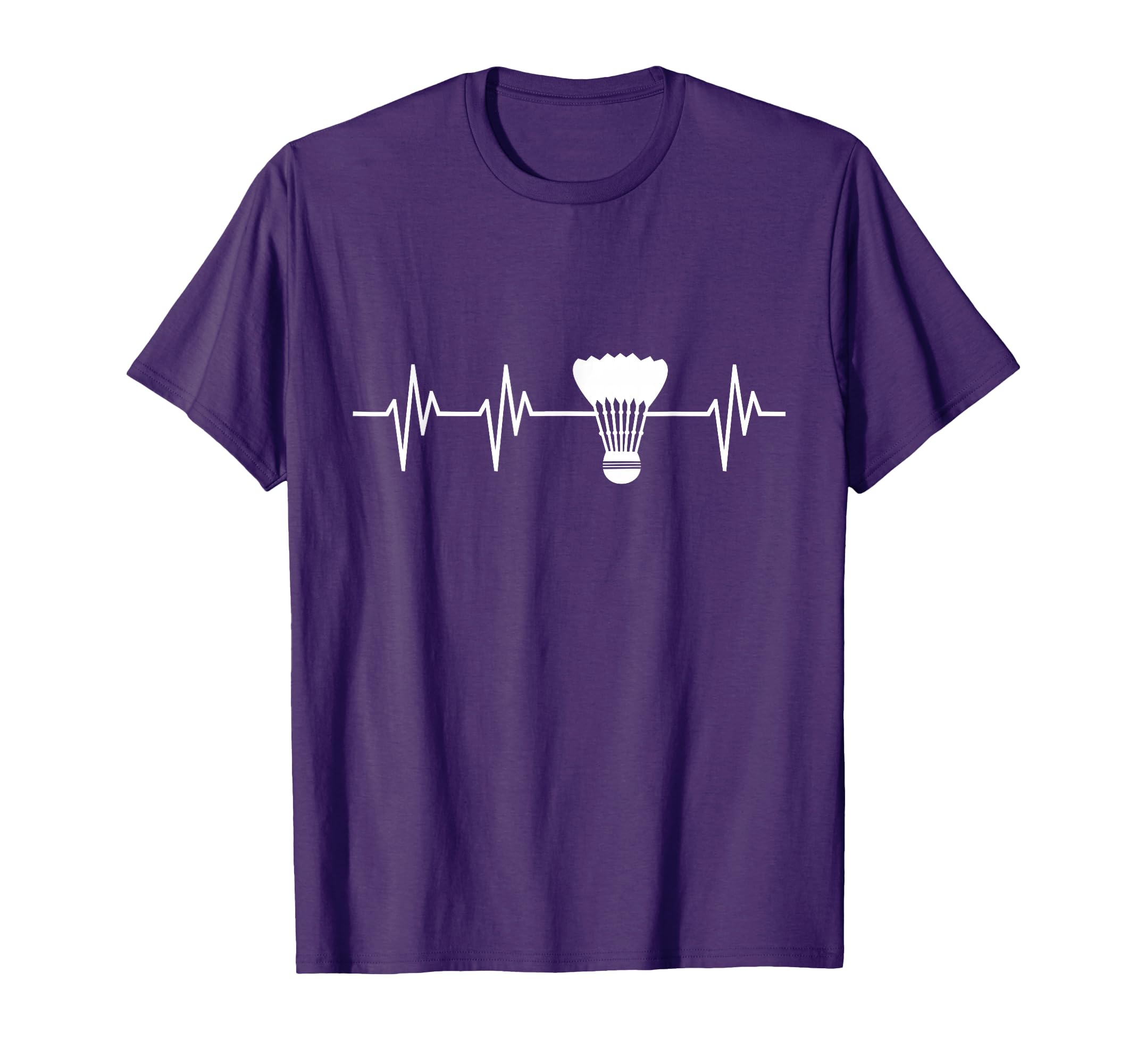 Shuttlecock Heartbeat Funny Badminton Player T Shirt Gift T-Shirt