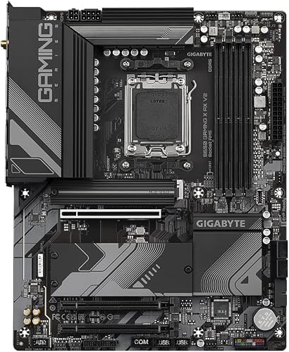 Gigabyte B650 GAMING X AX V2 Motherboard - Supports AMD Ryzen 8000 CPUs, 8+2+2 Phases Digital VRM, up to 8000MHz DDR5 (OC), 1xPCIe 5.0 + 2xPCIe 4.0 M.2, Wi-Fi 6E 802.11ax, 2.5GbE LAN, USB 3.2 Gen 2 - 2