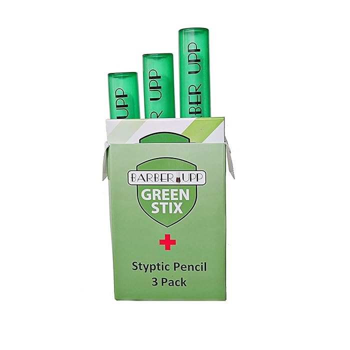 Buy BarberUpp Green Stix + Styptic Pencil Set Aluminum Sulfate Anti