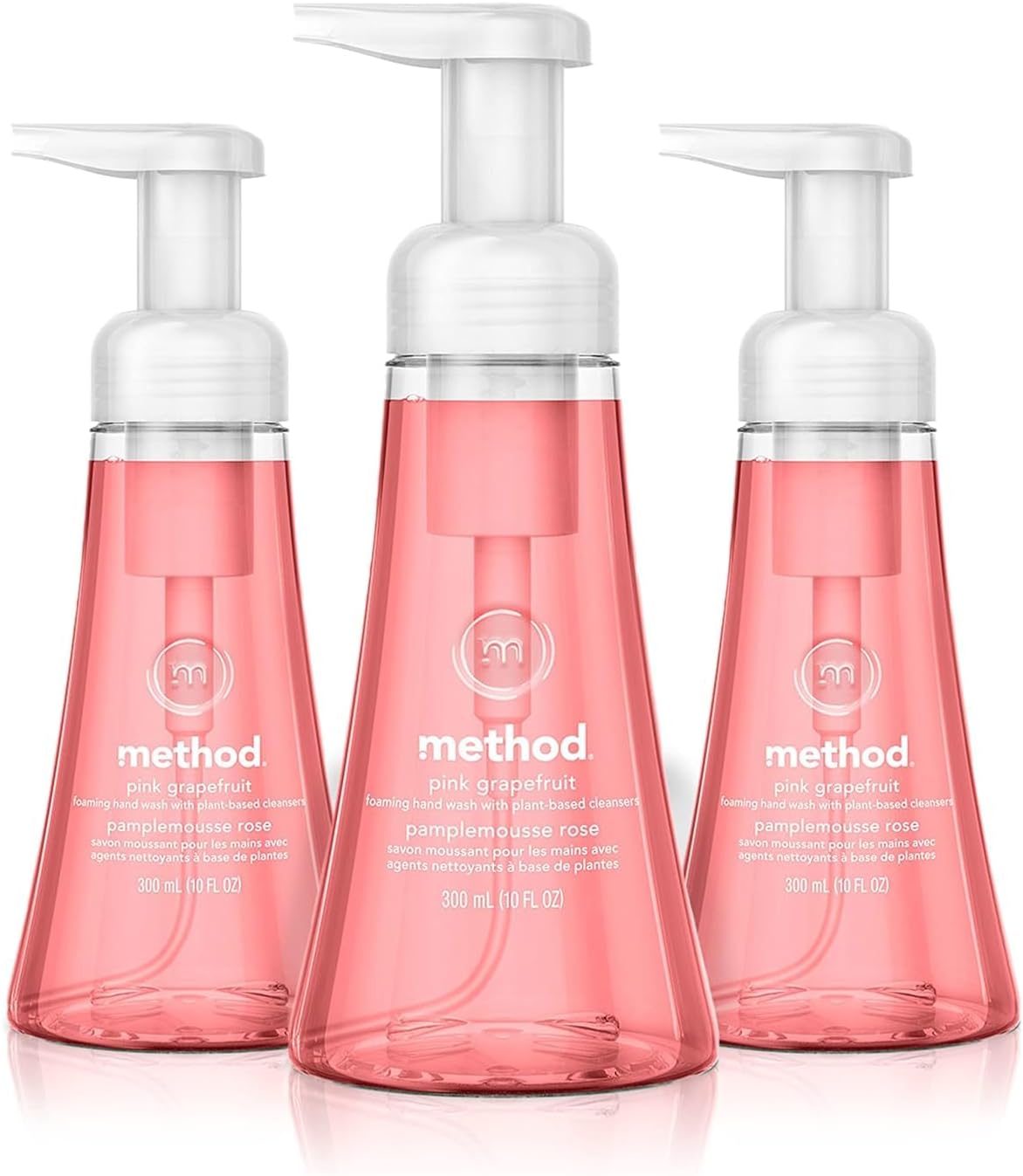 Foaming Hand Soap, Pink Grapefruit, 10 Fl Oz, Biodegradable Formula, (Pack of 3)