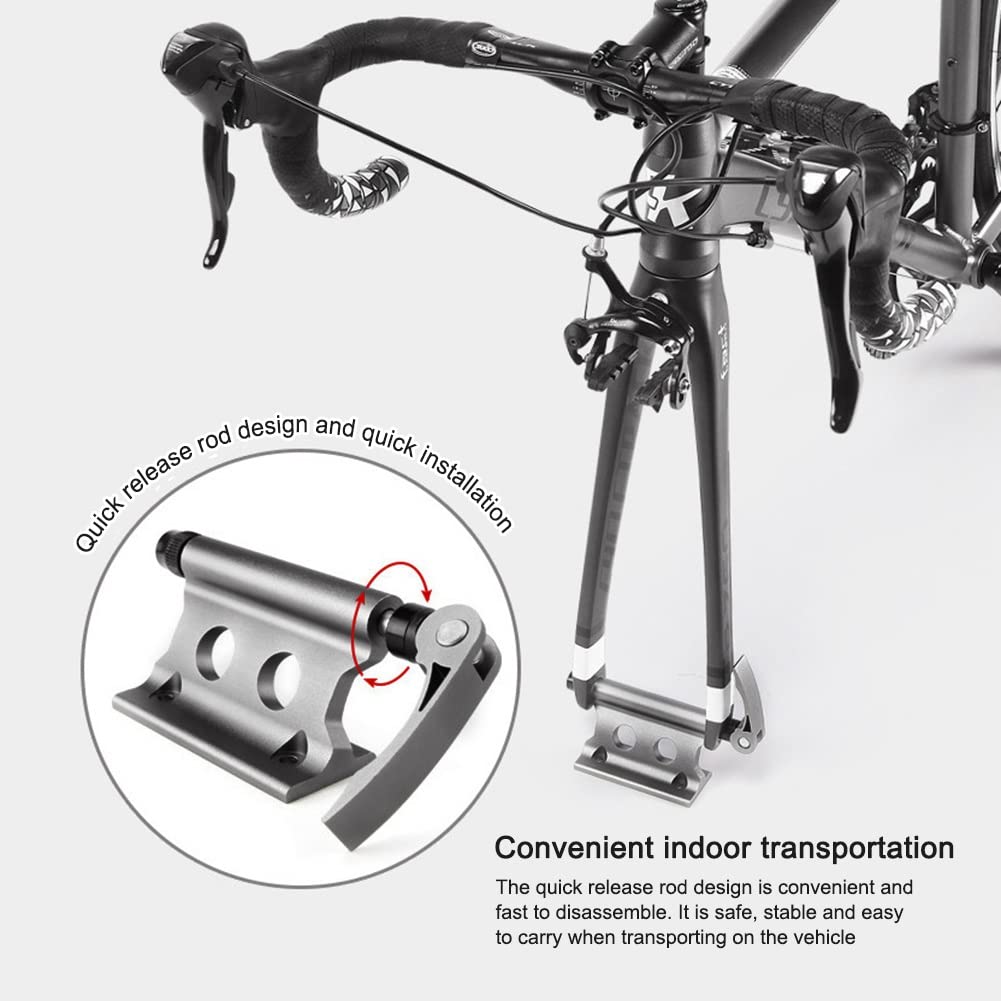 Dachgepäckträger Relingträger Fahrradträger Auto Dach Fahrrad Vorderradgabel Befestigungsclip Unterstützung Installation Halter Schloss LKW Radfahren Halterung (Farbe : Dark Grey)