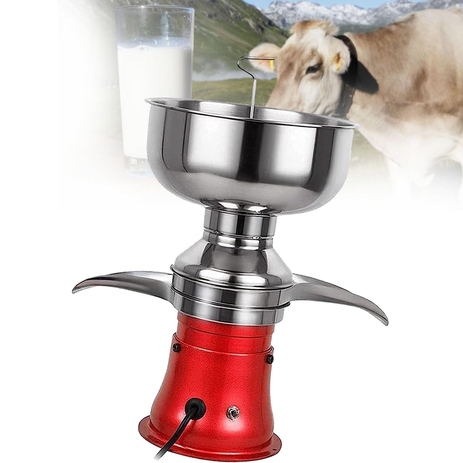 Montalatte, separatore di panna elettrico in acciaio inossidabile, separatore di panna e burro per frullati, separatore di panna per latte di capra, separatore di panna per caseificio, 220 V