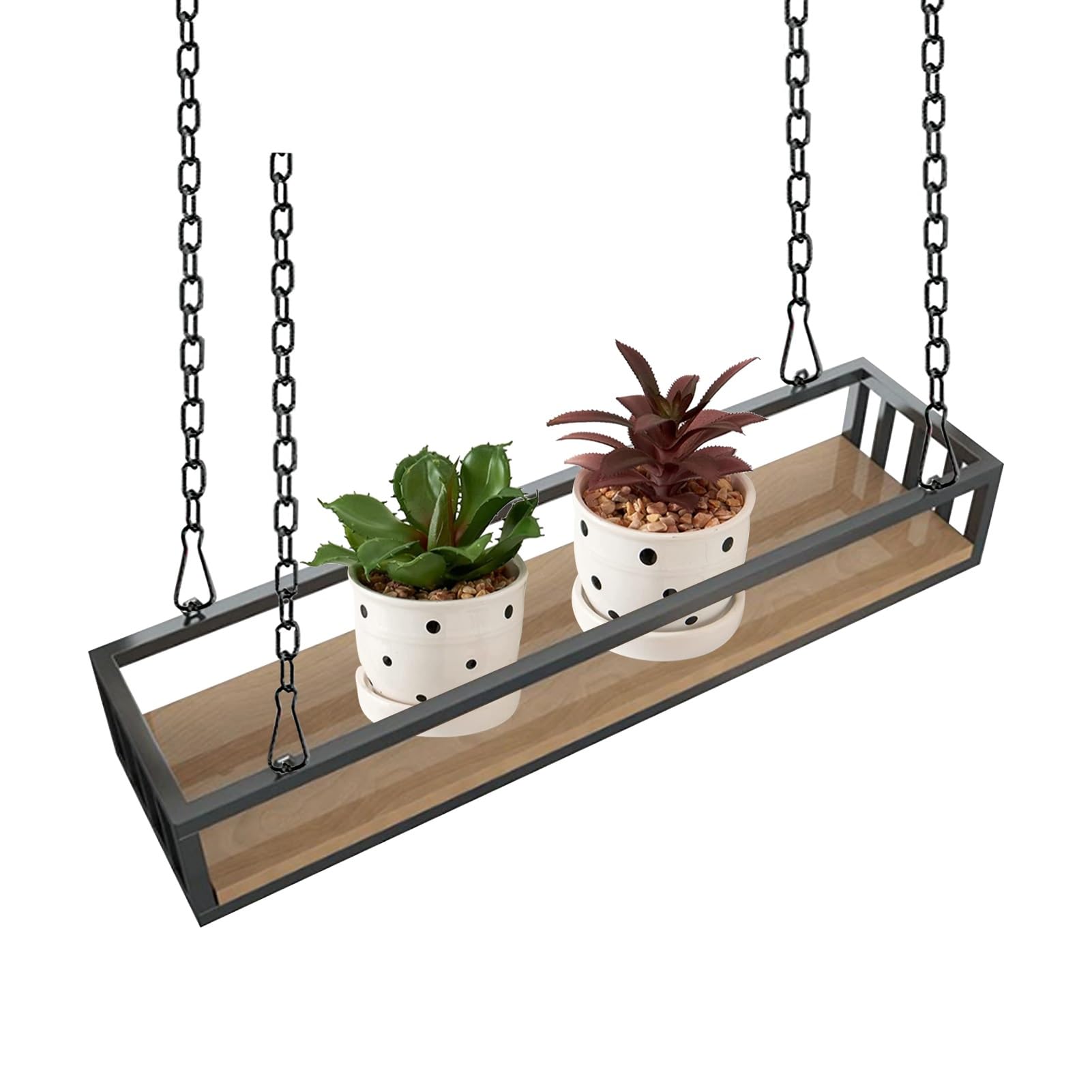 Support de pot de fleurs suspendu au plafond pour un salon jungle