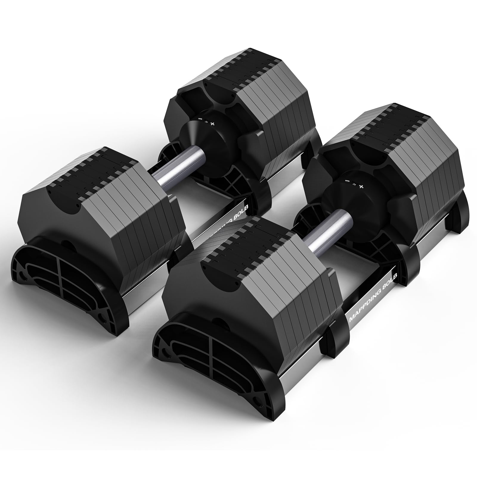 Adjustable Dumbbell Set 80 lbs Pack/Pair, All In 1 Dumbbells 5lbs - 80lbs Free Weight Dumbells for Men and Women, Ideal for Family Home Gym (Single/Pair Dumbbell)
