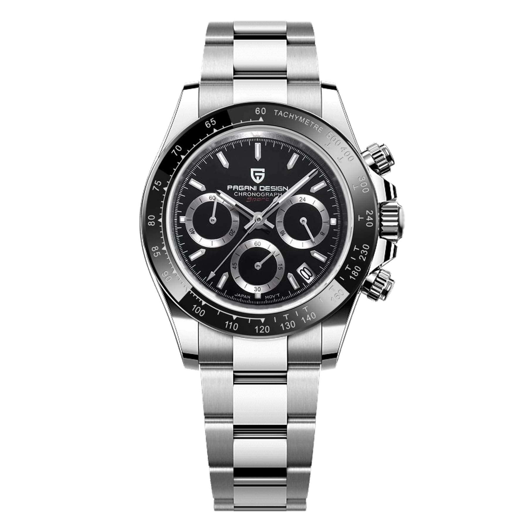 PAGRNE DESIGNPagani Design Men's Luxury Chronograph Watch Japanese VK67 Quartz Movement Analog Watch for Men with Sapphire Glass, 100M Waterproof & Luminous Hands