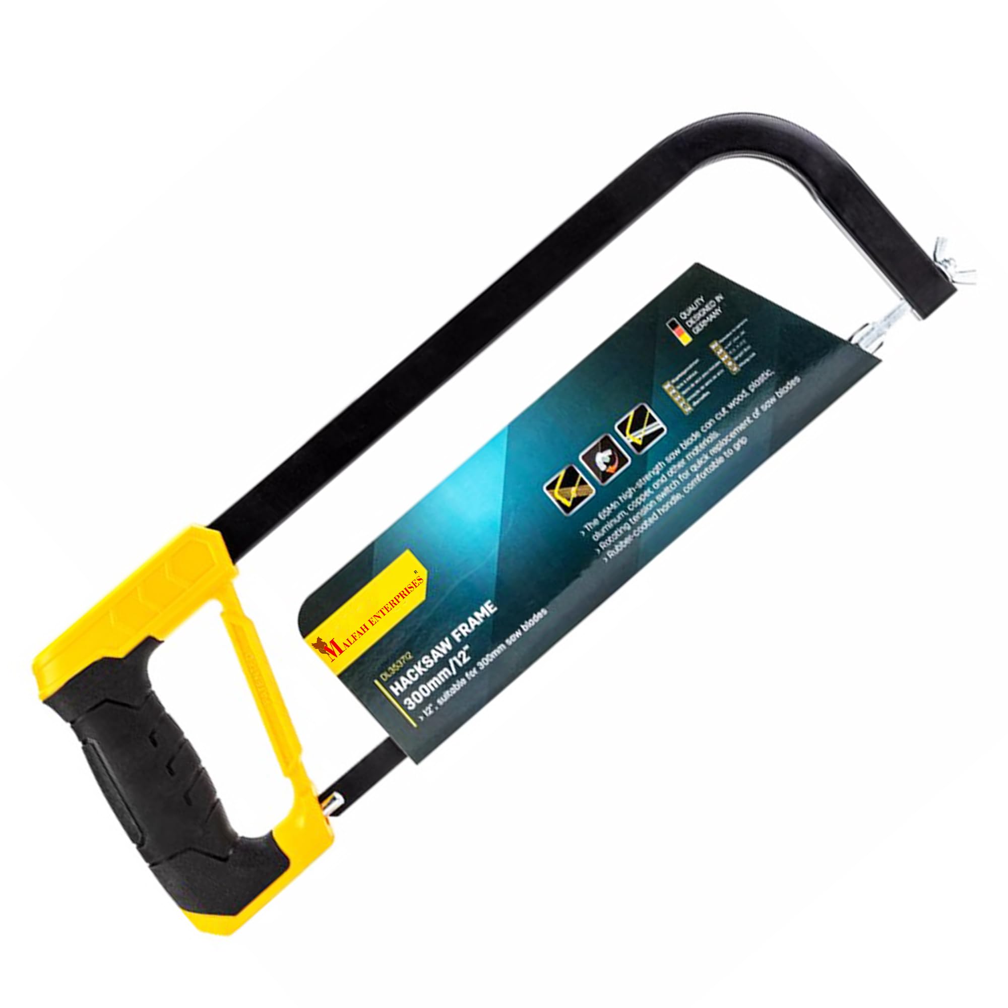 Malfah Enterprises Curved Hacksaw Frame 300mm 12" Hand Tool Kit DIY and metal fabrication Dl353712