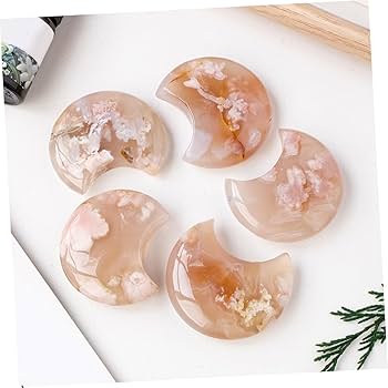 Amazon.co.jp: GREENADSCAPE 2個 装飾品 三日月 月 石 天然 石