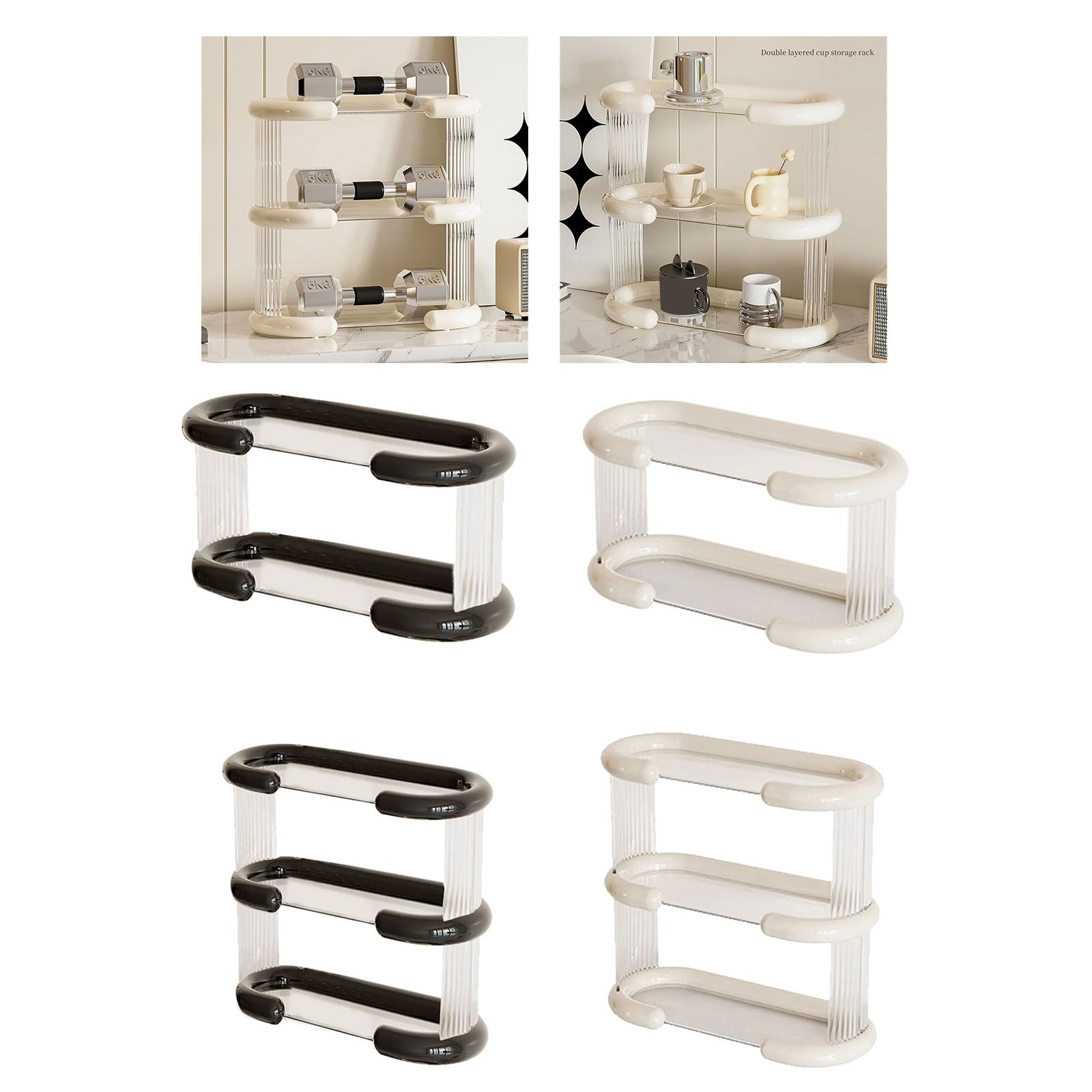 Praktischer und stilvoller Getränkehalter Elegantes Tassenregal aus Kunststoff für die Schreibtischorganisation Büro, Arbeitszimmer und Badezimmerregal Küchenbereich