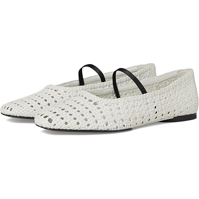 Vince Vivian white weave leather