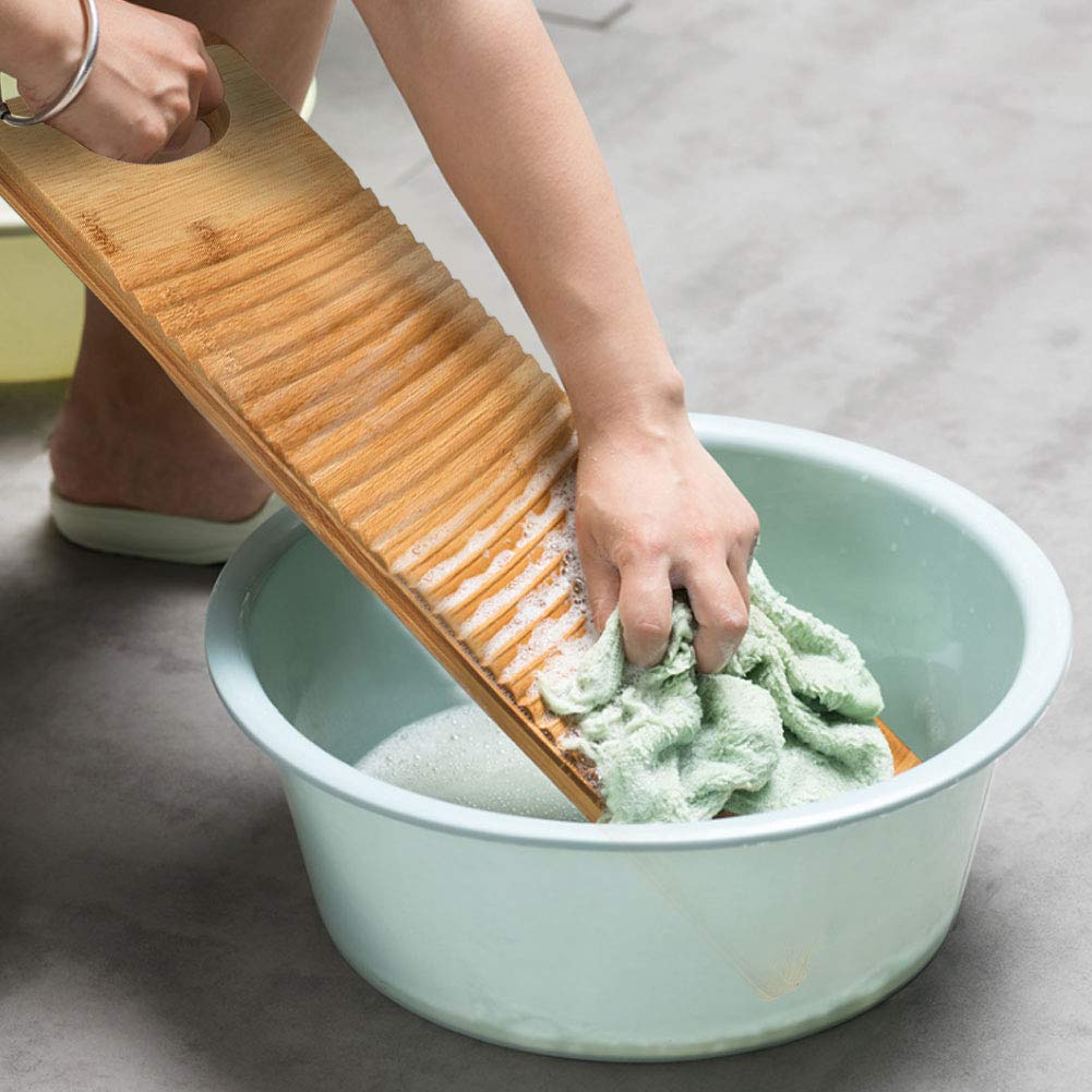 Tabla de Lavar para Ropa de Lavado a Mano, Tablero de Lavado de Madera en el Hogar para Lavar Lavandería Lavandería de Lavado de Ropa Herramientas de Limpieza Accesorios